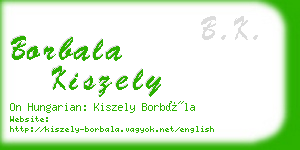 borbala kiszely business card